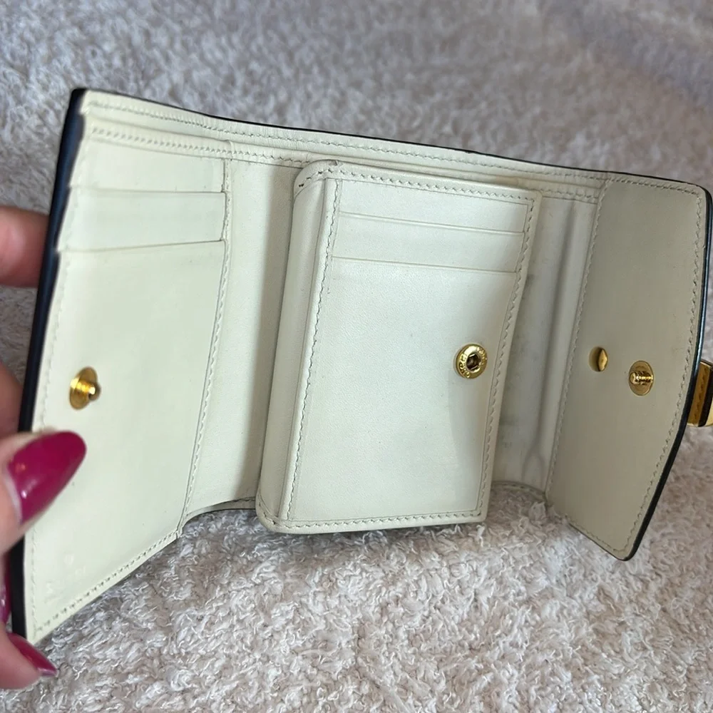 Gucci Sylvie Navy Sherry Line Wallet - Picture 7 of 9